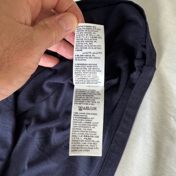 Daily Ritual Women's NEW Tank Top‎ Midi Dress Navy Blue Size Small Stretchy - Picture 9 of 11